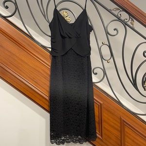 Bandolino Black lace and chiffon dress- 14